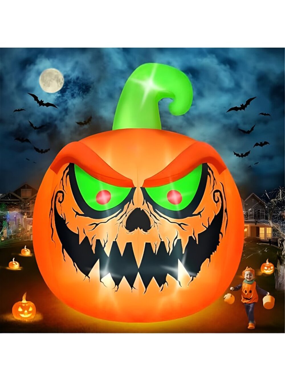 Kalolary 15 FT Giant Halloween Inflatable Pumpkin Outdoor Decorations Blow Up